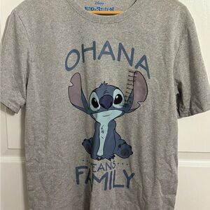 Disney Adult Gray Ohana Stitch Tee shirt Medium
